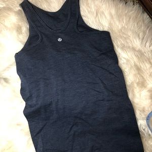 Blue lululemon athletic tank top